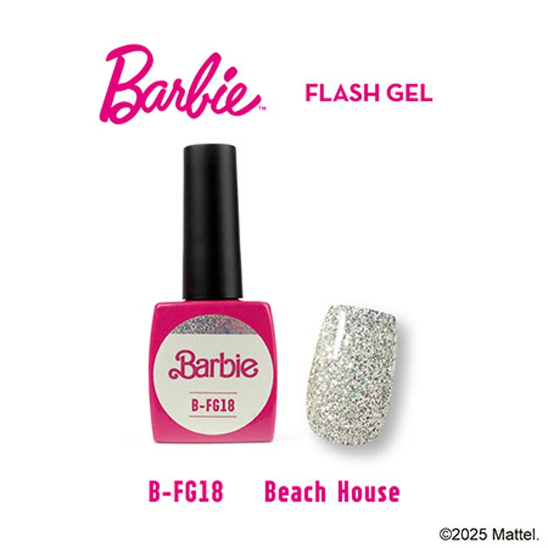 バービー Barbie フラッシュジェル 10g 【12色からご選択】 FG07 FG08 FG09 FG10 FG11 FG12 FG13 FG14 FG15 FG16 FG17 FG18 オーロラ グリッター ラメ キラキラ カラージェル ソフトジェル ソークオフ ジェルネイル