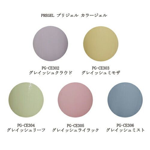 PREGEL カラージェル PG-CE302~ グレイッシュシリーズ マット 4g ネイルカラー