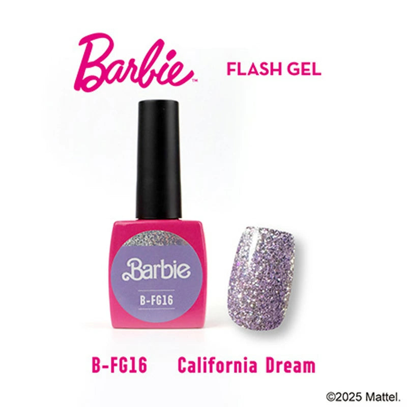 バービー Barbie フラッシュジェル 10g 【12色からご選択】 FG07 FG08 FG09 FG10 FG11 FG12 FG13 FG14 FG15 FG16 FG17 FG18 オーロラ グリッター ラメ キラキラ カラージェル ソフトジェル ソークオフ ジェルネイル