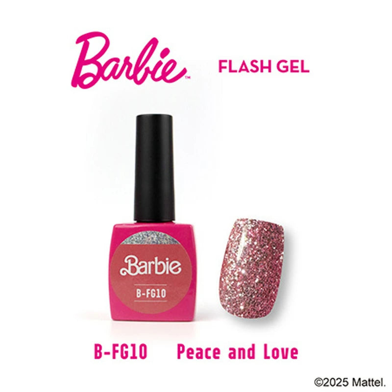 バービー Barbie フラッシュジェル 10g 【12色からご選択】 FG07 FG08 FG09 FG10 FG11 FG12 FG13 FG14 FG15 FG16 FG17 FG18 オーロラ グリッター ラメ キラキラ カラージェル ソフトジェル ソークオフ ジェルネイル