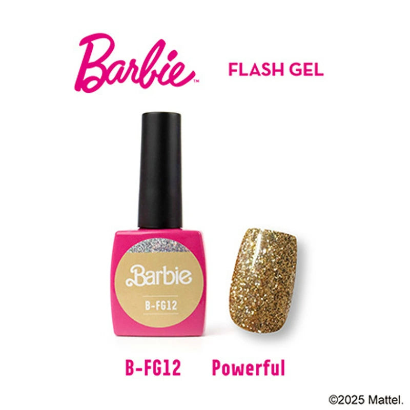 バービー Barbie フラッシュジェル 10g 【12色からご選択】 FG07 FG08 FG09 FG10 FG11 FG12 FG13 FG14 FG15 FG16 FG17 FG18 オーロラ グリッター ラメ キラキラ カラージェル ソフトジェル ソークオフ ジェルネイル