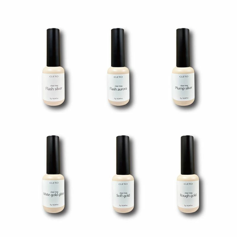 クレト CLETO クリアマグ 7g 【6色からご選択】 ジェルネイル マグジェル マグネットネイル 磁石 オーロラ パール グリッター フラッシュネイル 微粒子マグ 透明感 ラメ ソフトジェル ソークオフ シルバー ゴールド ネイリスト セルフネイル 新品 送料無料