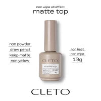 CLETO ノンワイプオールエフェクトマットトップ 13g ボトル ネイル トップコート マットコート