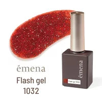 エメナ emena Flash gel 8g 【3色からご選択】 1032 1033 1034 フラッシュジェル カラージェル 秋色 コスモス キラキラ ソフトジェル グリッターラメ ソークオフ ネイルアート ジェルネイル レッド セルフネイル ネイルサロン ネイリスト 新品 送料無料