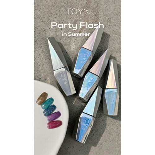 TOY's × INITY パーティーフラッシュ インサマー 12ml 【5種からご選択】 PF-08 PF-09 PF-10 PF-11 PF-12 トイズ アイニティ シアーカラー ラメ グリッター マグネット キラキラ ジェルネイル カラージェル オーロラ マグネット キャッツアイ セルフネイル 新品 送料無料