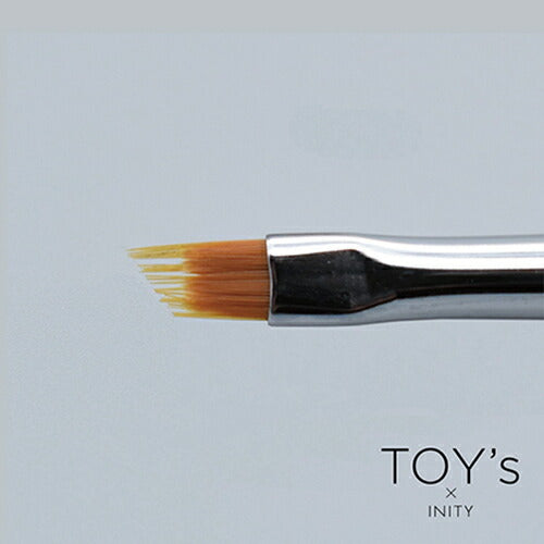 TOY's × INITY ブラシ アトリエロンド Brush atelier Rond 1本 【2種からご選択】 ネイルブラシ 筆 スクエア マーク ワンカラー グラデーション クラックネイル ツイード柄 ニュアンス キャップ付 ジェルネイル ネイルアート デザイン トイズ バイ アイニティ 新品 送料無料