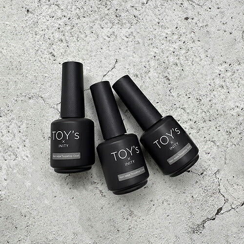 TOY's × INITY ノンワイプツヤトップコート 12ml 1本 ノンワイプ ふき取り不要 ネイル ミラーネイル ミラーアート トップジェル ネイルアート ジェルネイル トイズ バイ アイニティ ソフトジェル ソークオフ デザイン ネイリスト ネイルサロン セルフネイル 新品 送料無料