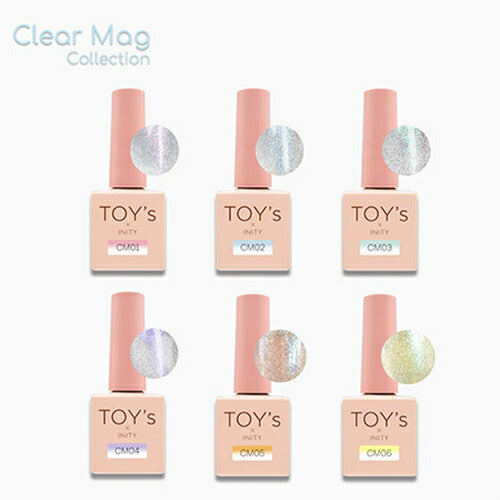 TOY's × INITY クリアマグコレクション 7ml 【6色からご選択】 T-CM01 T-CM02 T-CM03 T-CM04 T-CM05 T-CM06 マグネットネイル うるうる 透明感 トイズバイアイニティ カラージェル ジェルネイル 偏光グリッター ラメ キャッツアイ ネイルアート セルフネイル 新品 送料無料